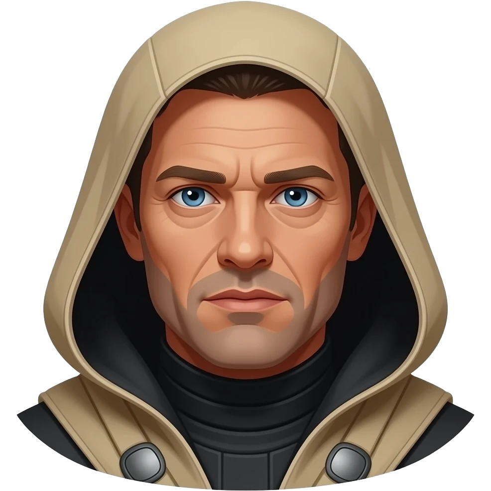 paul atreides  blue eyes with black beigehood in dune film emoji