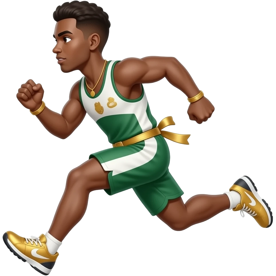 Jew runing with gold emoji