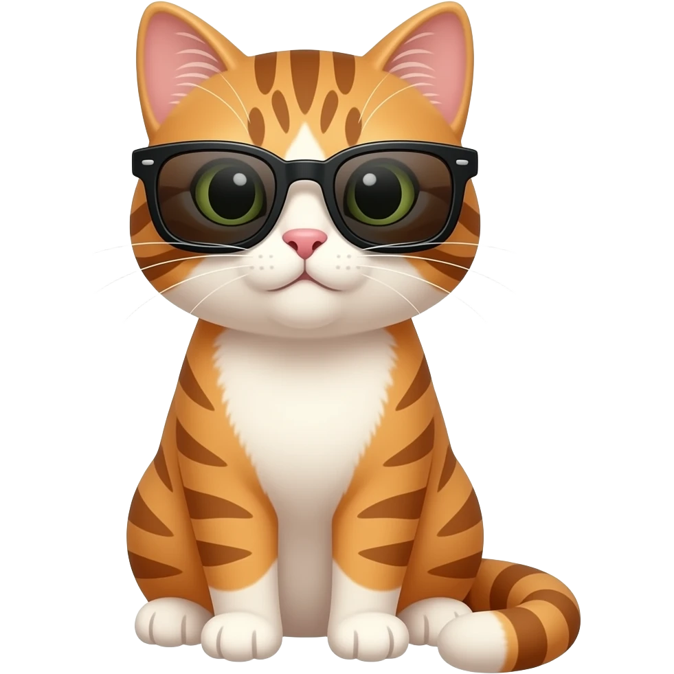 Cat wearing sunglasses emoji