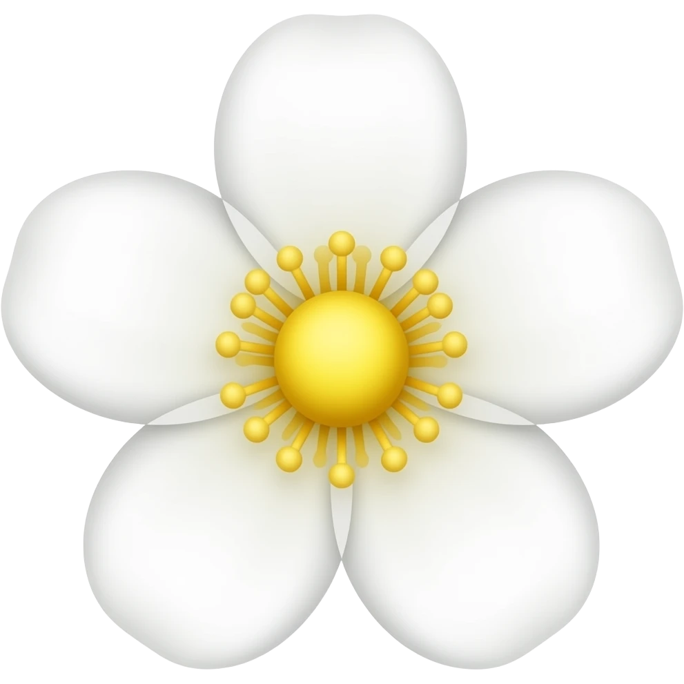 A white flower emoji