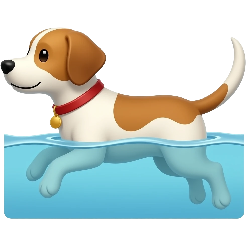 dog swimming emoji