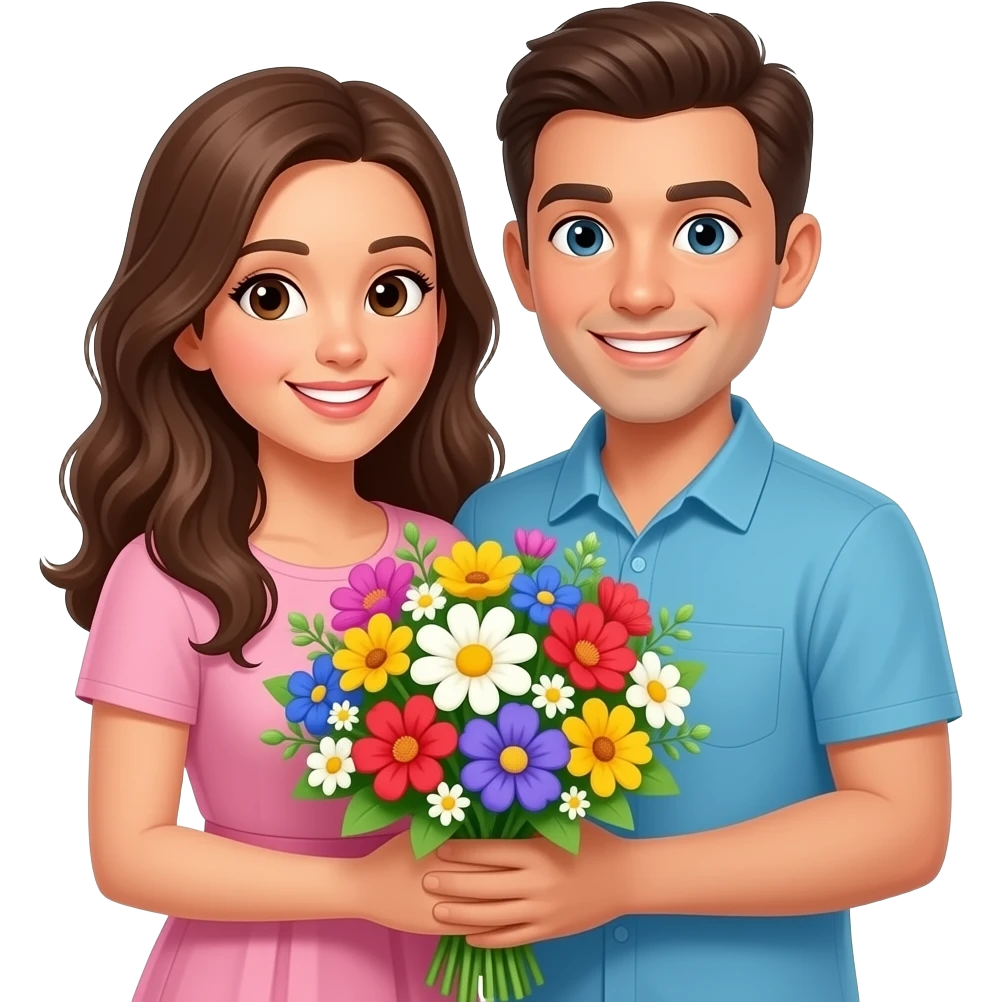 two best friends they names are jeren and Ogular. they hold a many flowers emoji