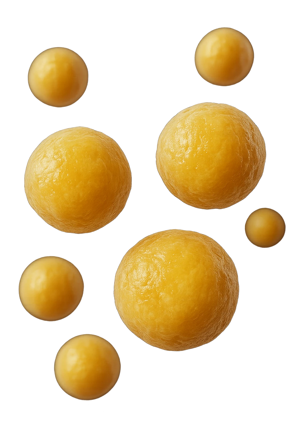 adipociti (cellule gialle) anatomiche realistiche fluttuano in aria emoji