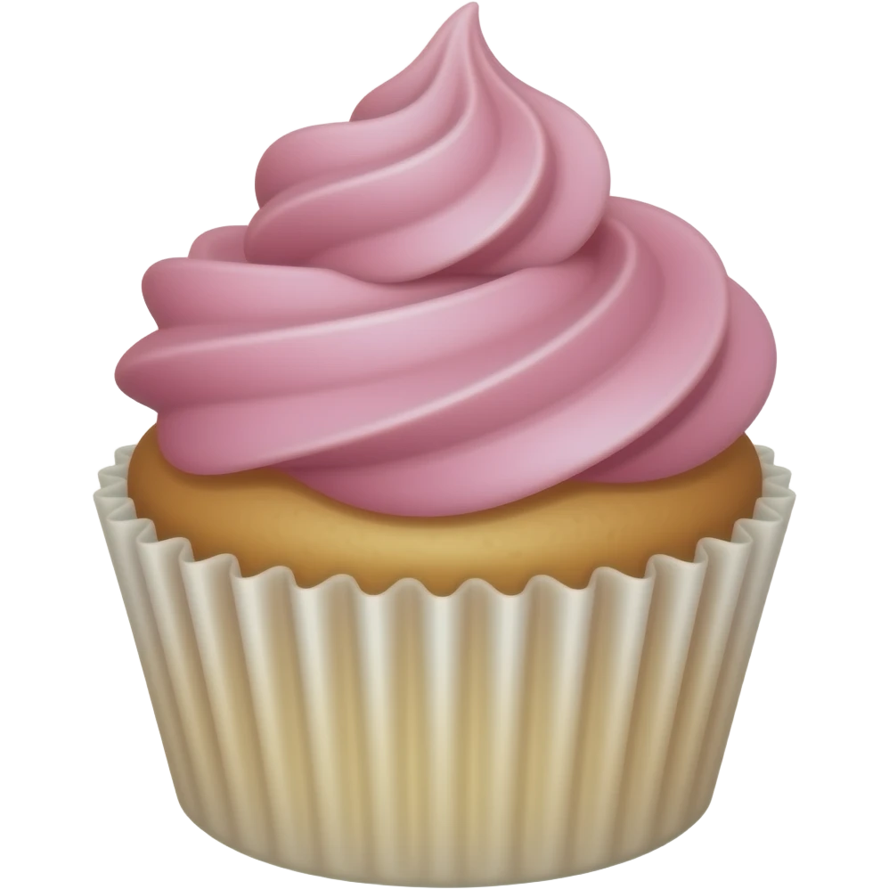 Cupcake with pink icing emoji