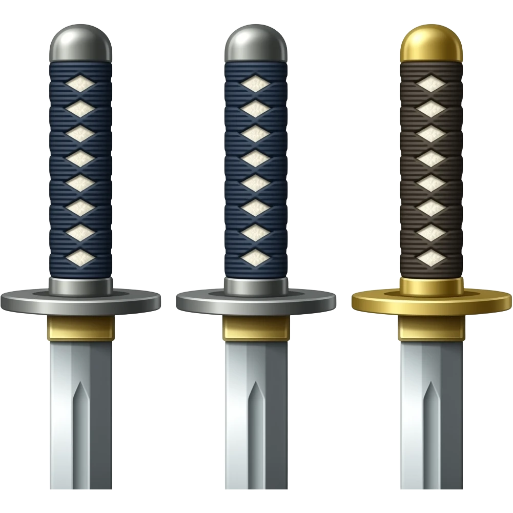 3 katanas blason emoji