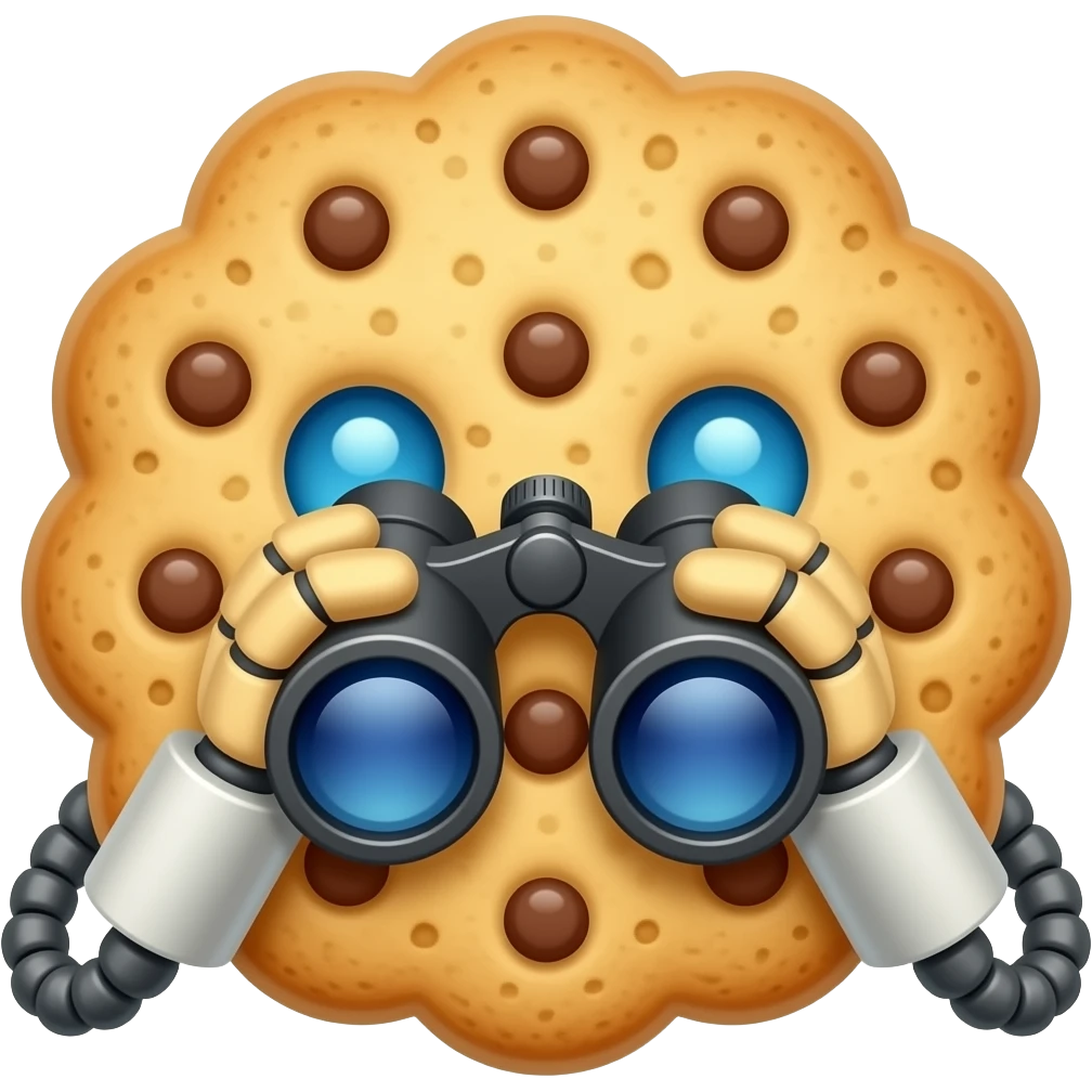 robo-cookie binoculars emoji