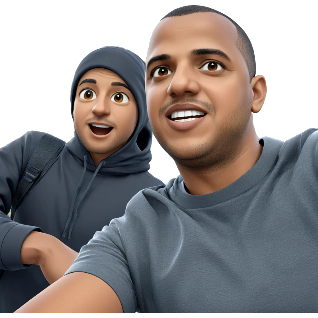boys enjoying outdoors together emoji