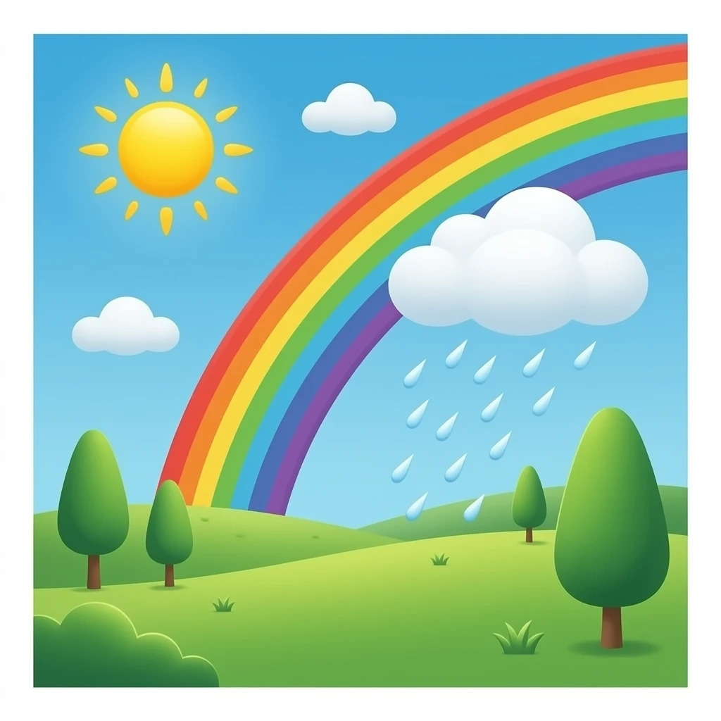 ☀️🌧🌈 emoji
