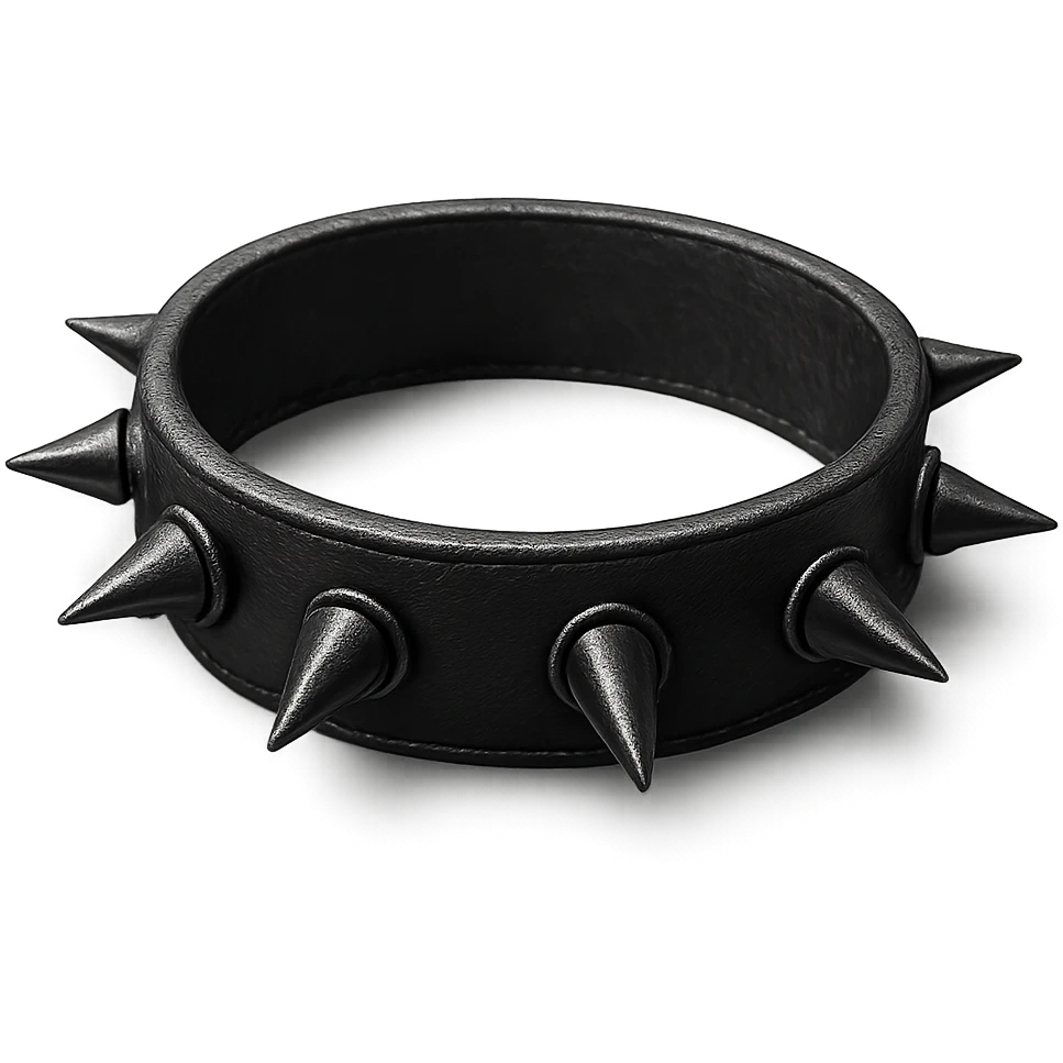 emo object, black spiked bracelet emoji