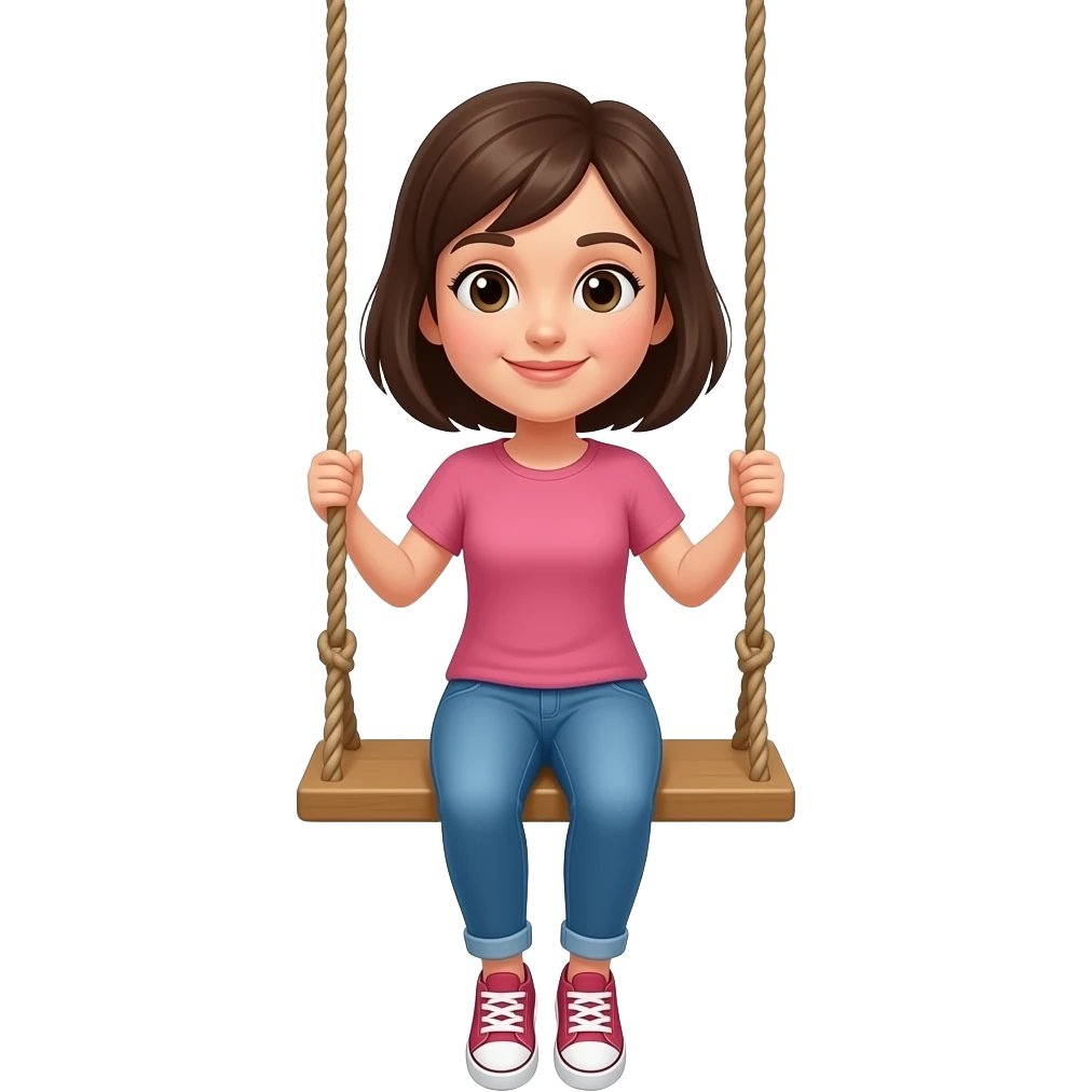 A women on swing emoji