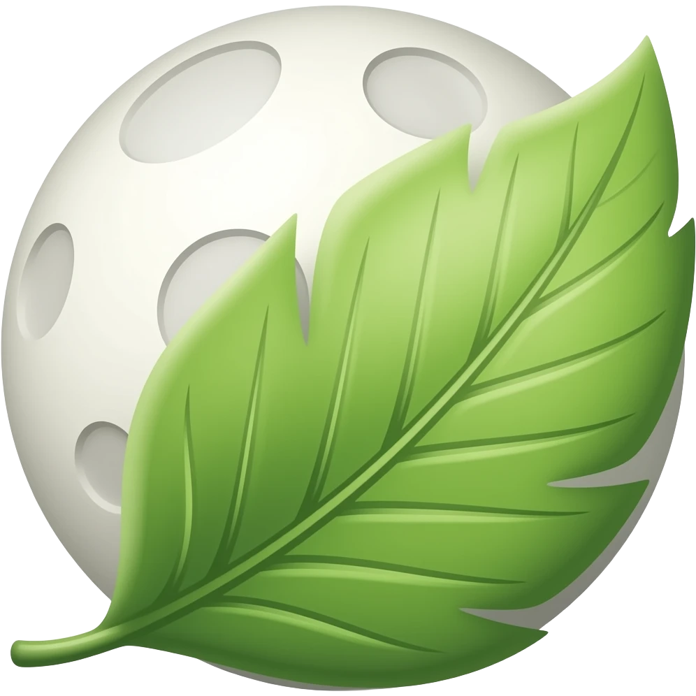 moon with leaf emoji