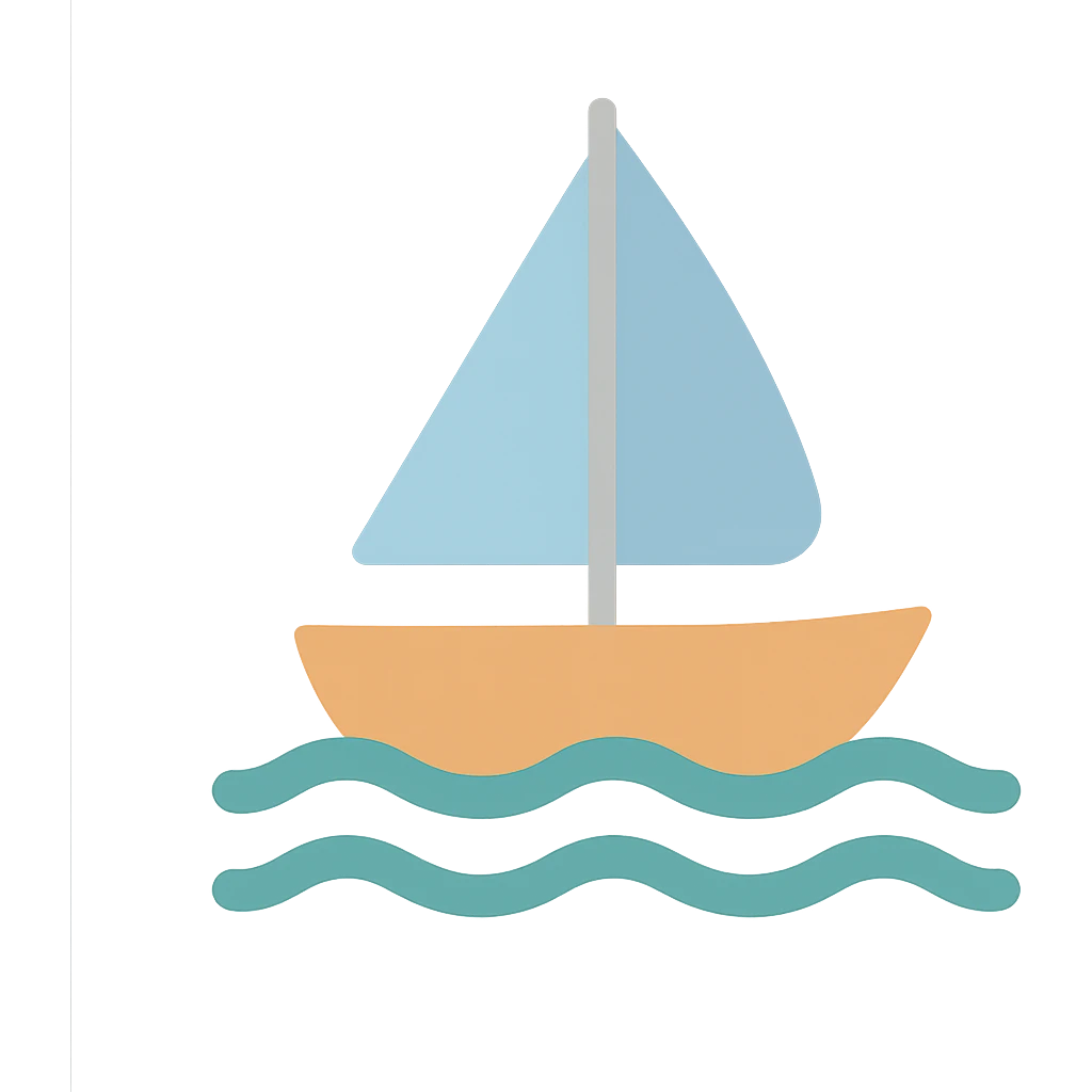boat in lake emoji
