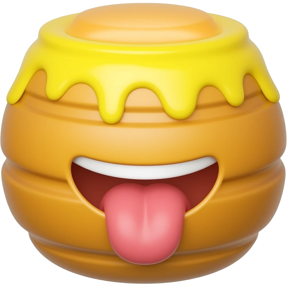 tazon de miel con un avate lenguas emoji