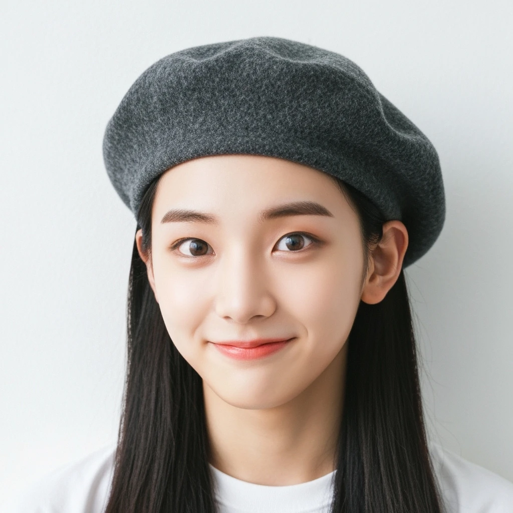 kpop beret, cute, expressive, minimal emoji