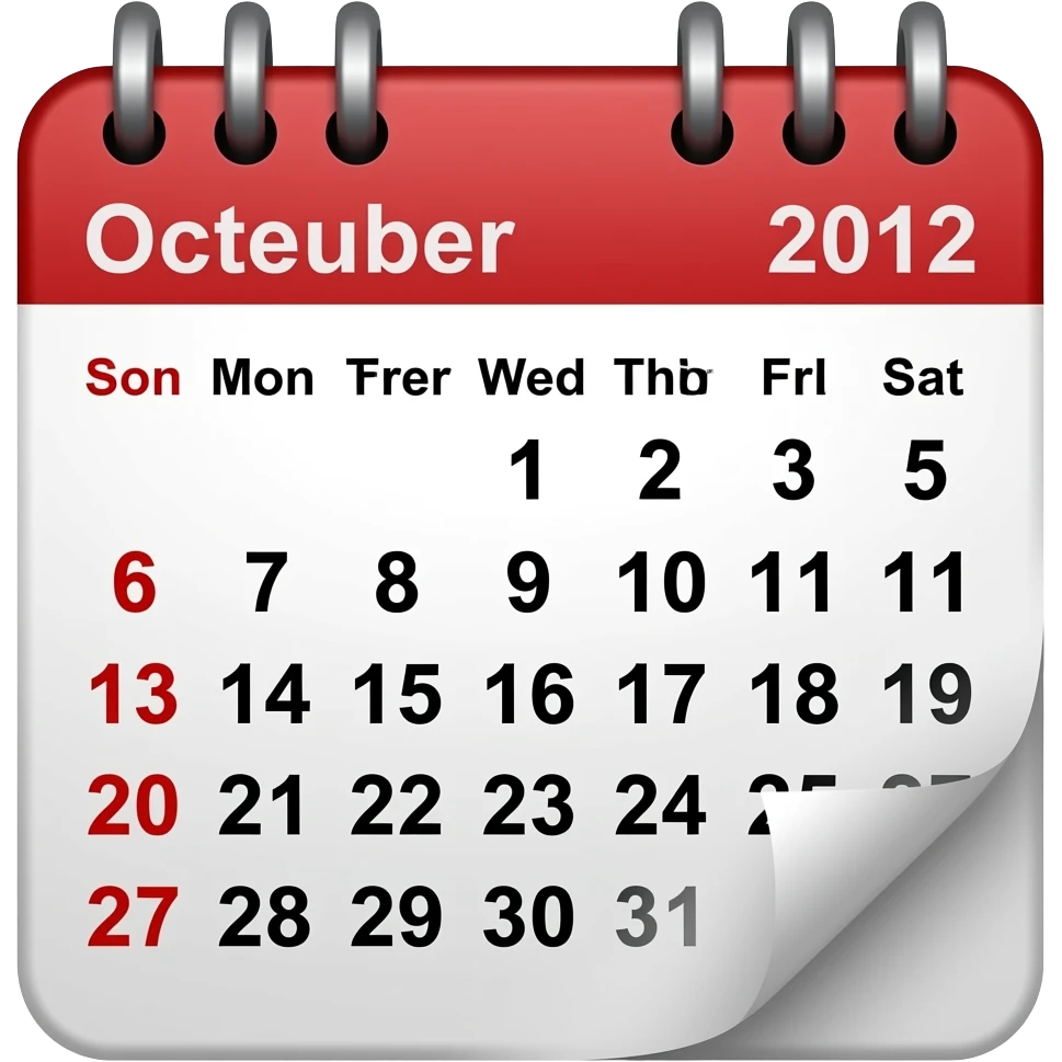October calendar emoji