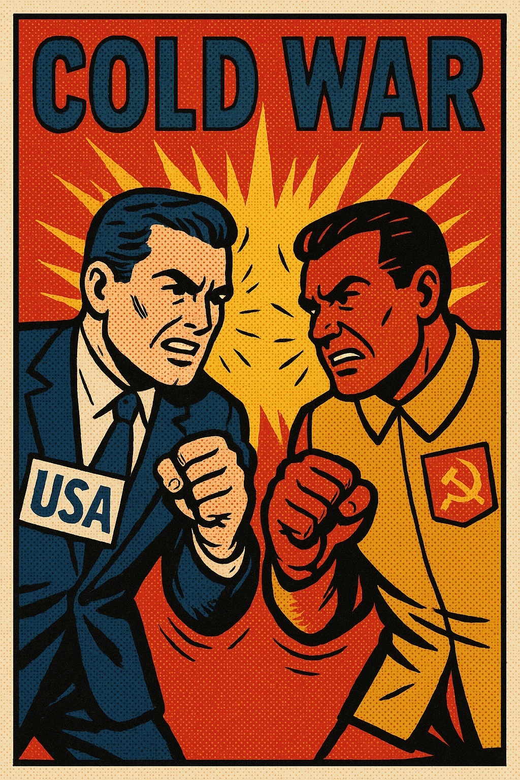 A Cold War between the USA and USSR poster emoji