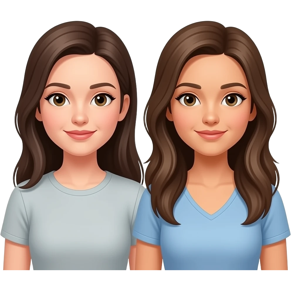 elles on toute les deux les cheveux long emoji