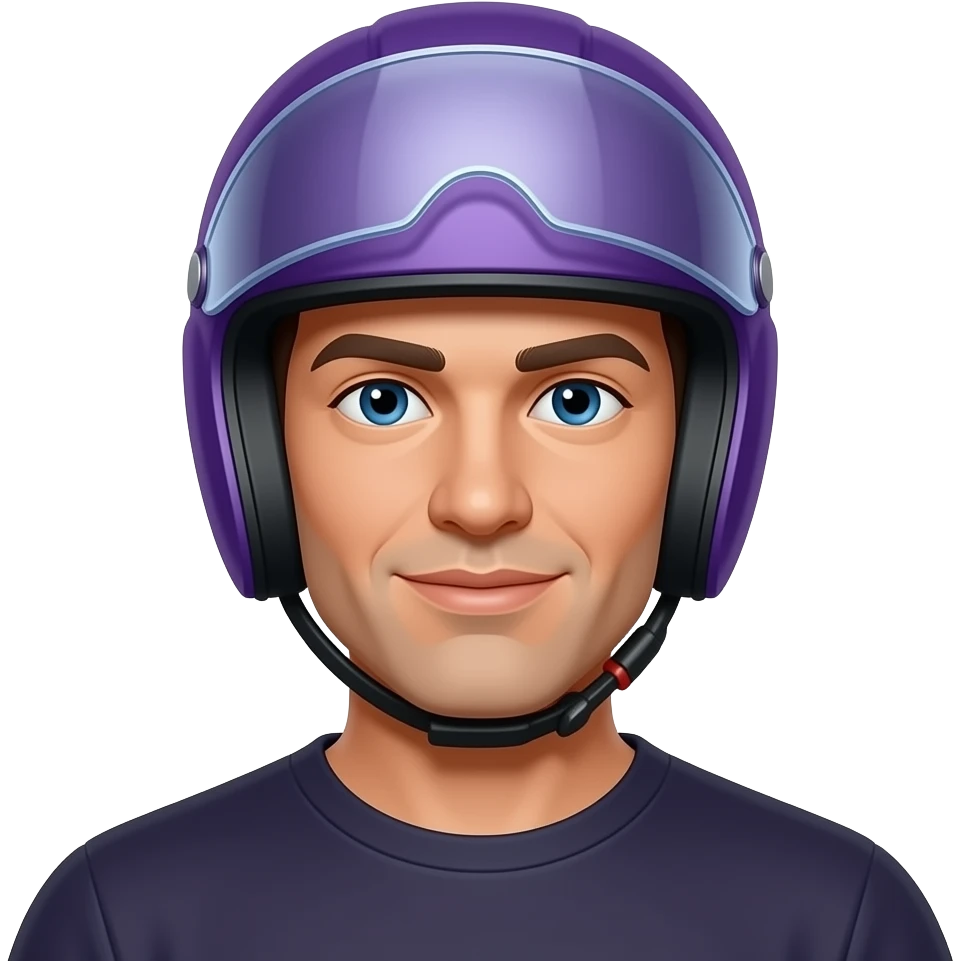 purple biker emoji