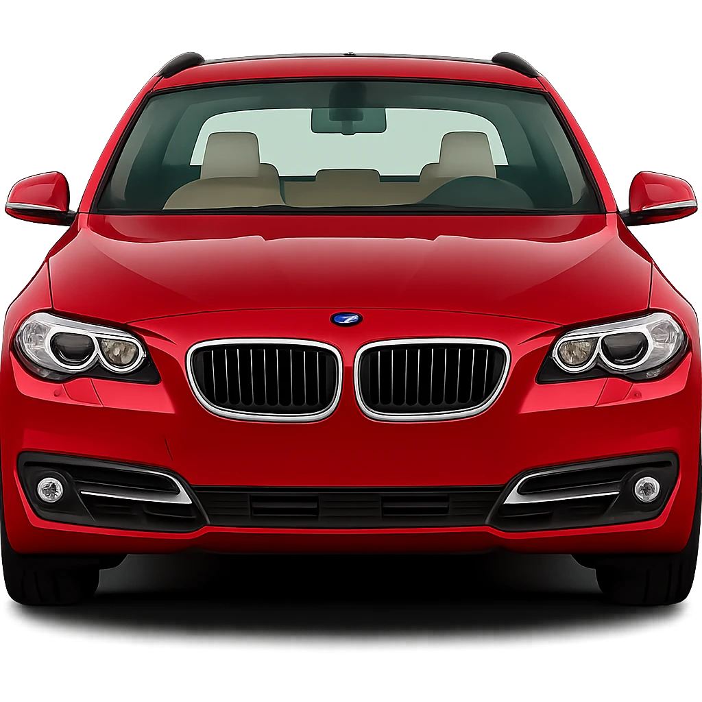 Make the car red, keep the original style, no background. emoji