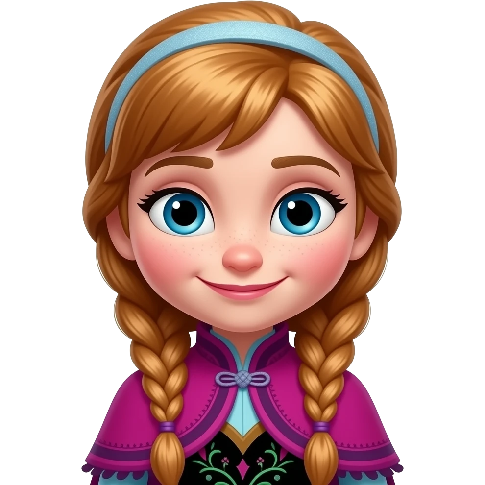 Sticker of sleeping anna from frozen 2013 emoji