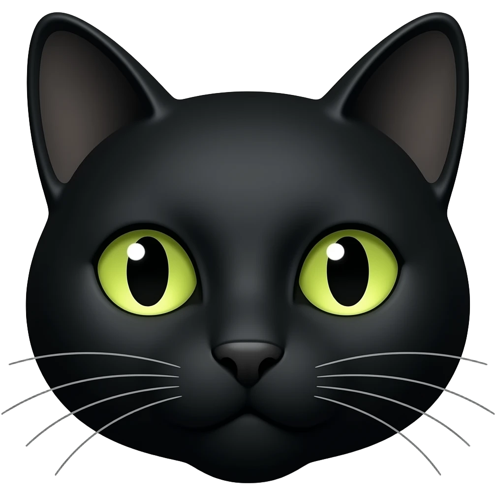 black cat head emoji