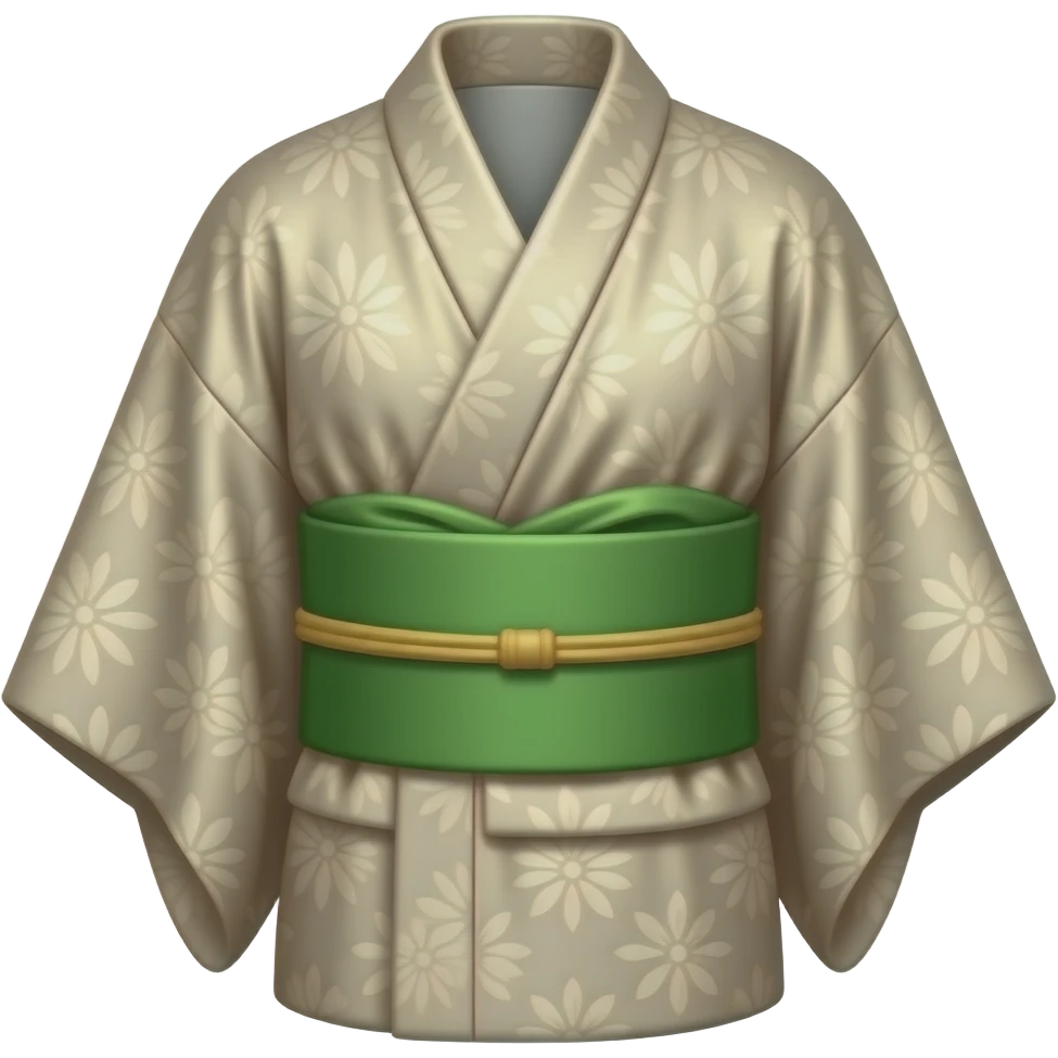 Just classic kimono emoji but with green belt, only kimono where there is noone(no human) emoji