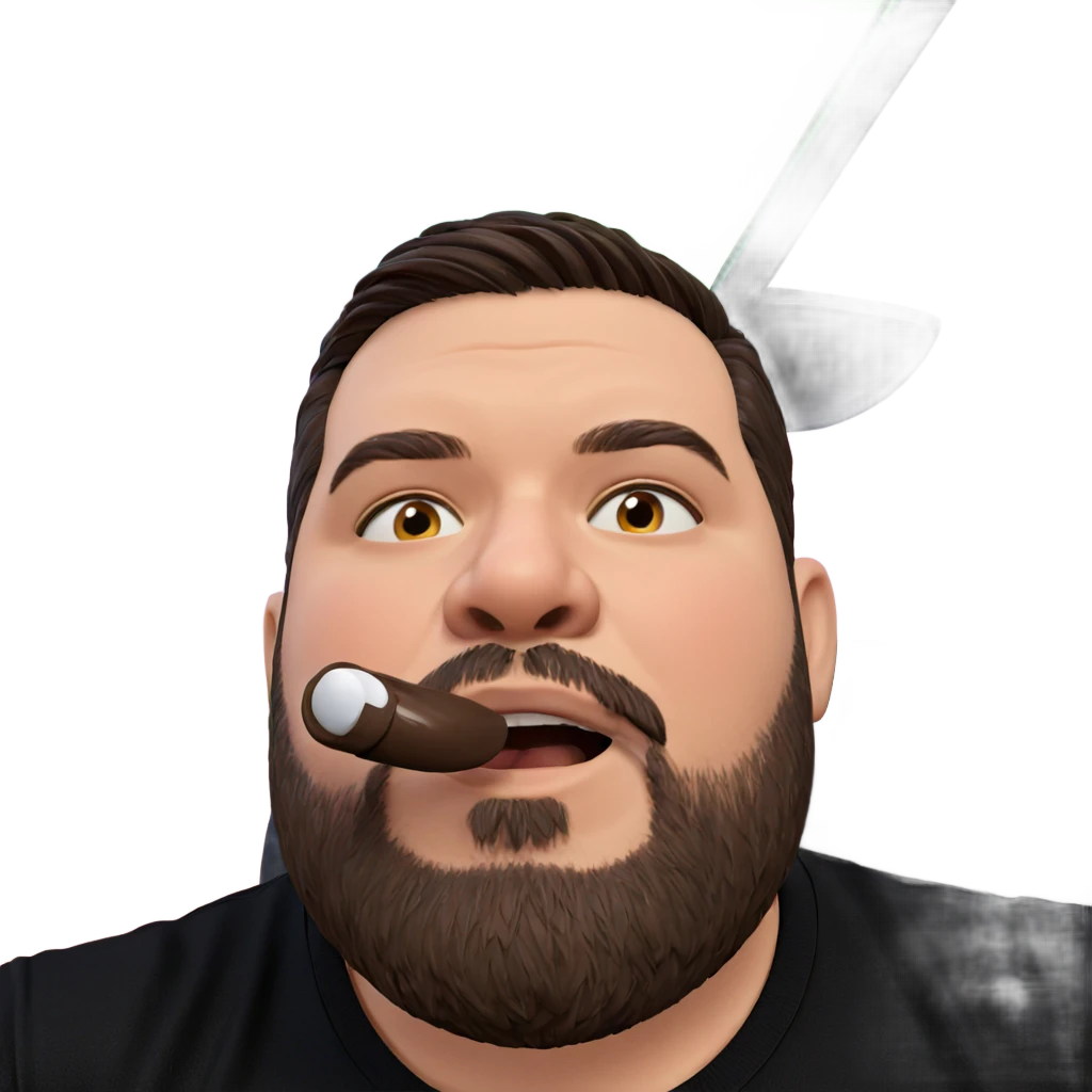 bearded man in black shirt emoji