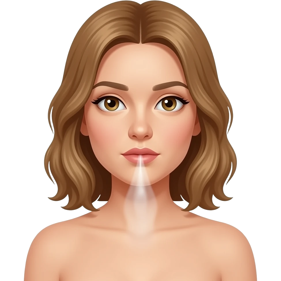 A completly naked woman pissing emoji