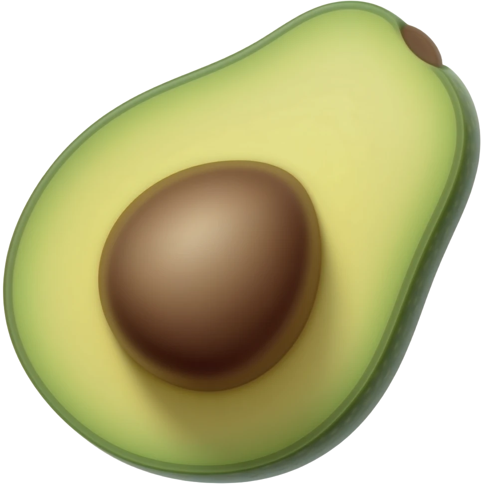 Create 2 avocado emojis, 1 with a seed and 1 without. emoji