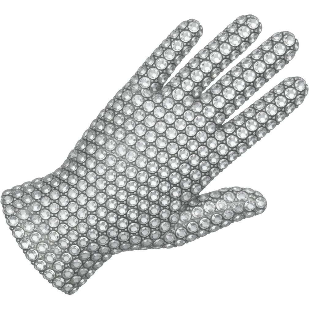 Swarovski diamond glove sparkly emoji