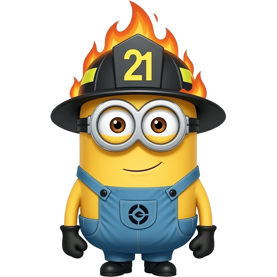 minion firefighter aOT Controlled Burn on helmet emoji