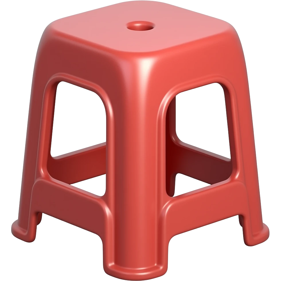 red stool plastic emoji
