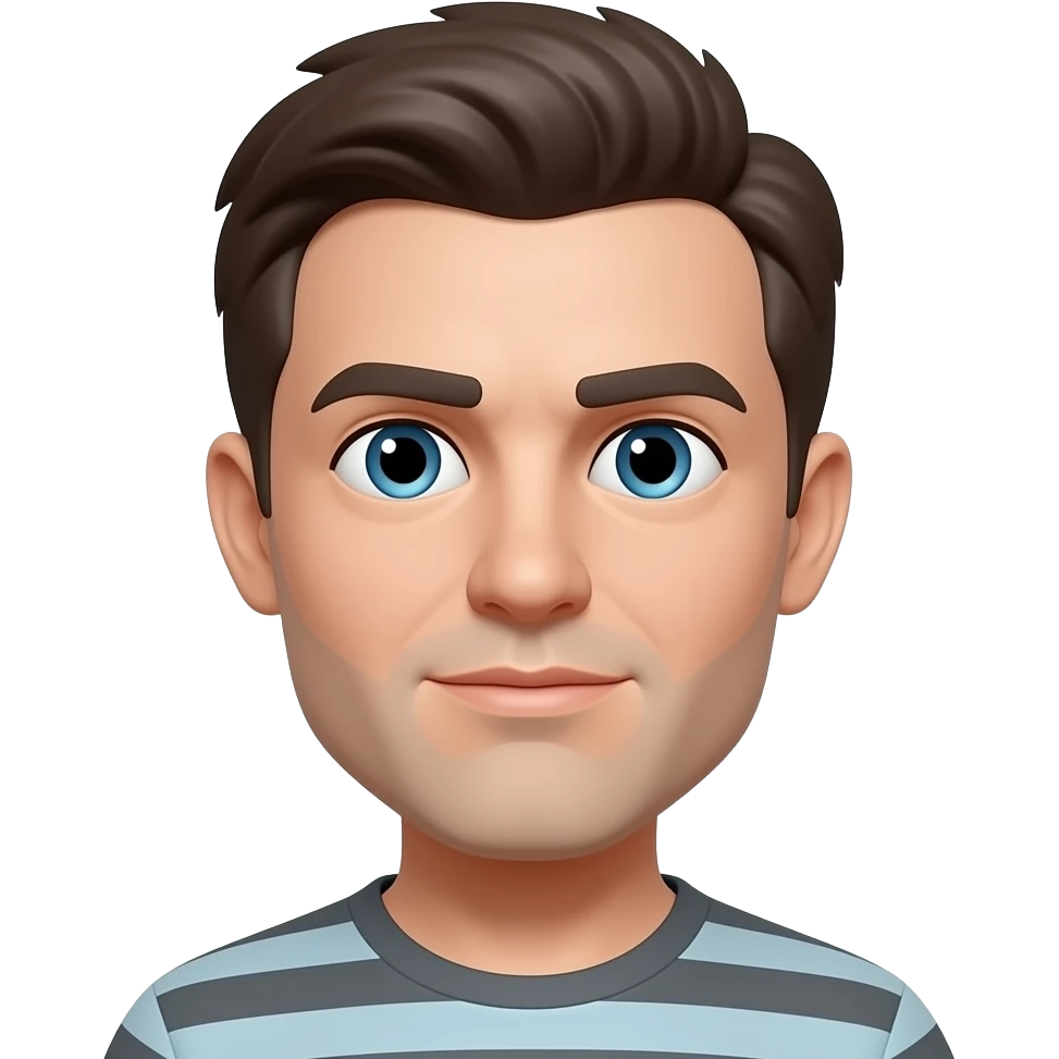 Custom iOS emoji with no blur and a white background. The topic of the emoji is "weird face". It MUST maintain the general apple iOS emoji style. emoji