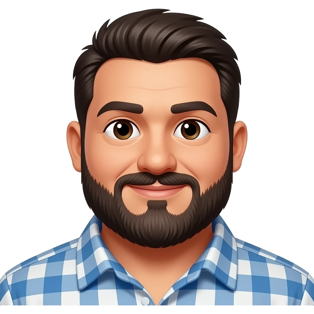 Fat Mexican guy with a disconnect beard emoji