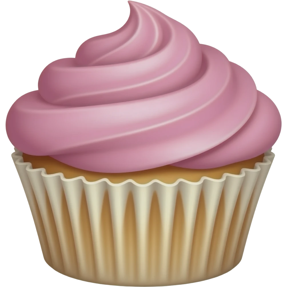 Cupcake with pink icing emoji