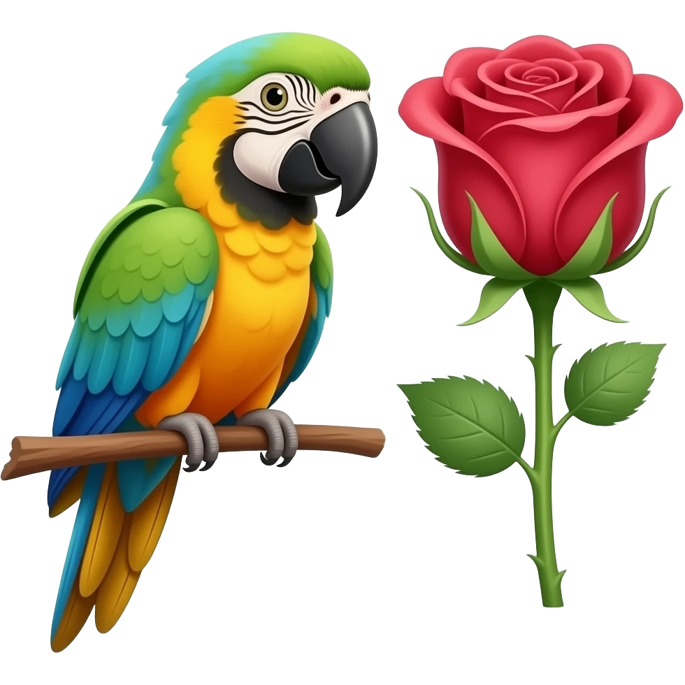 🦜🌹 emoji