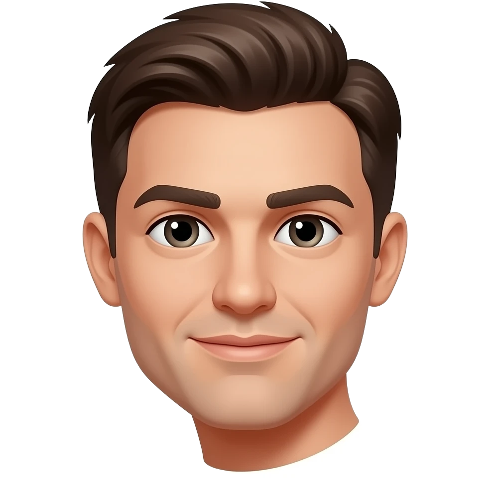 Emoji facing to the side with the eyes looking forward emoji