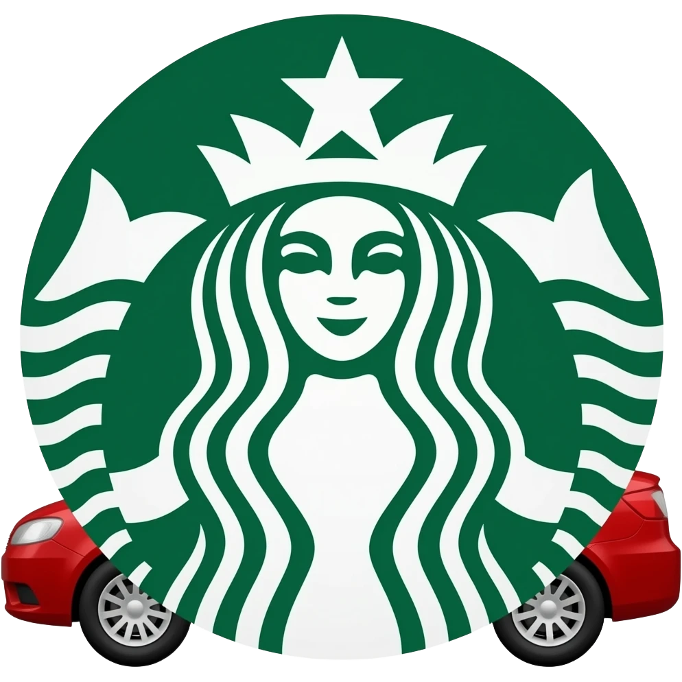 Starbucks car emoji