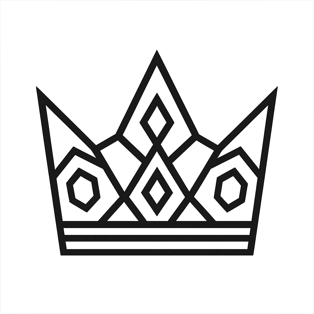 crown with a geometric pattern emoji