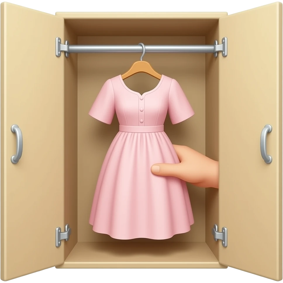 duplicate dress hand in closet emoji