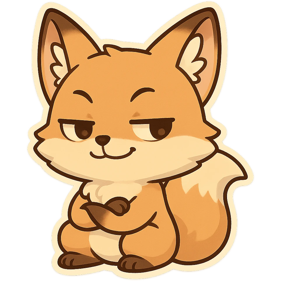 Chibi Fox Smug emoji
