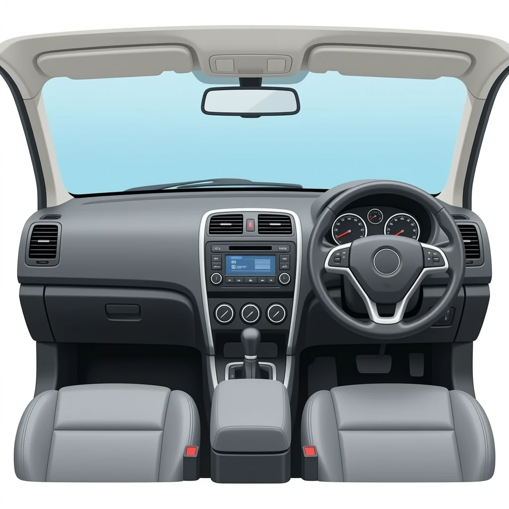 with the steering wheel on the right. покажи салон машины emoji