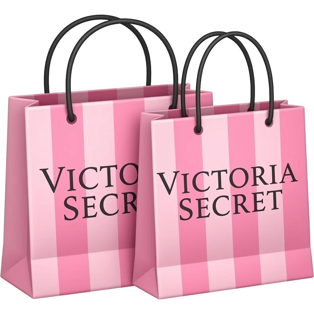 Light Victoria Secret shopping bags emoji