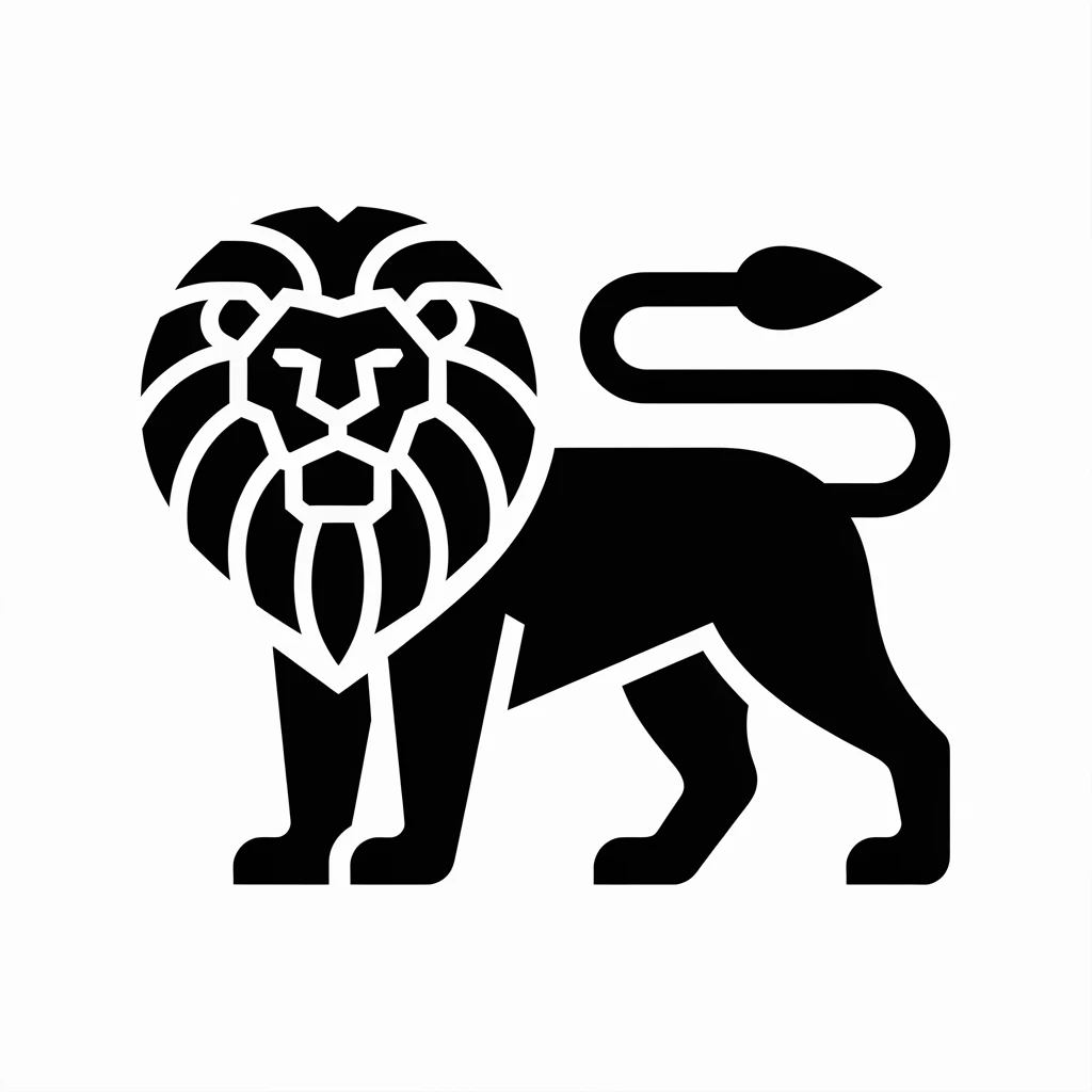 Lion icon black silhouette emoji