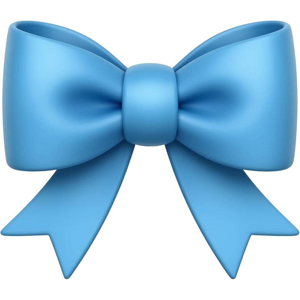 blue bow emoji