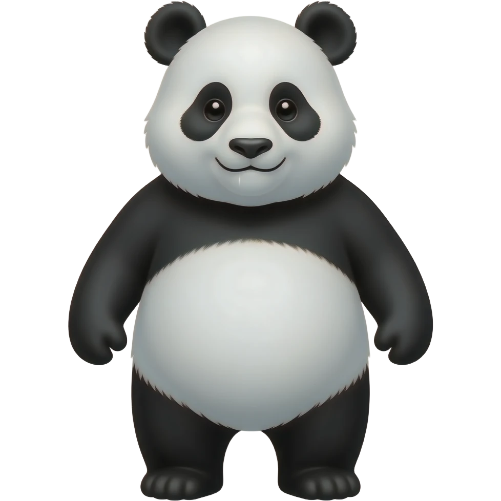 2d cartoon giant panda emoji