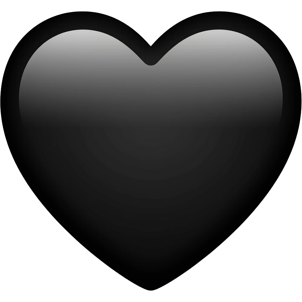 Coração preto emoji