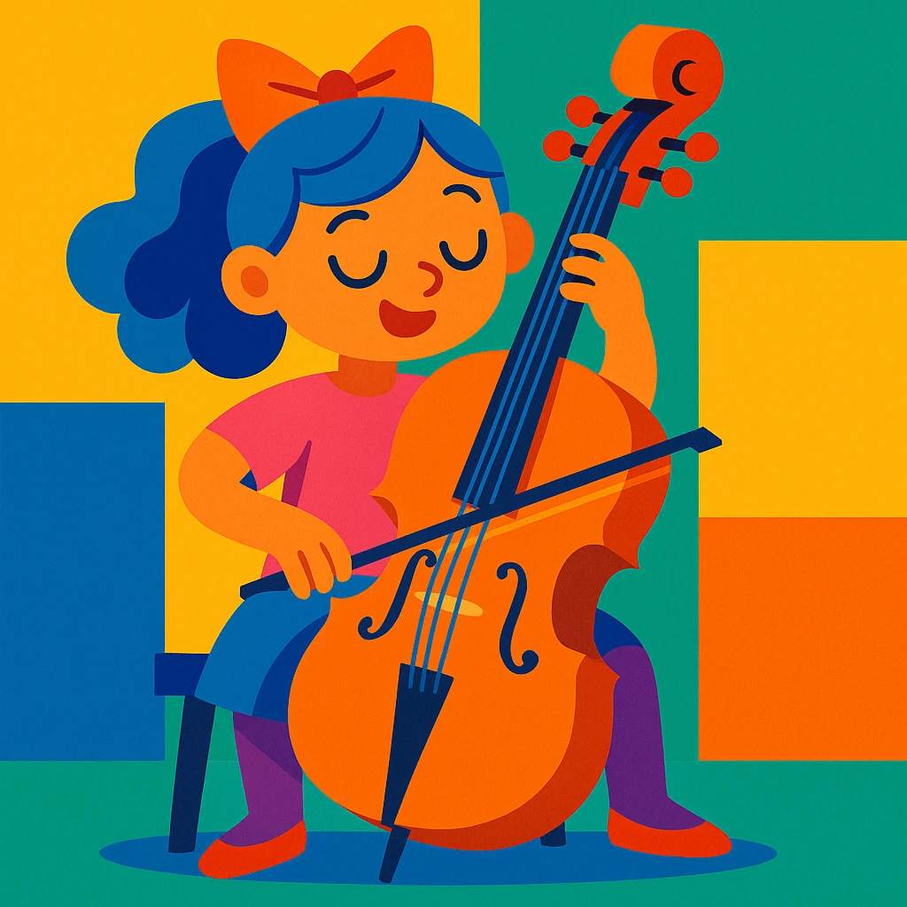 girl playing cello emoji
