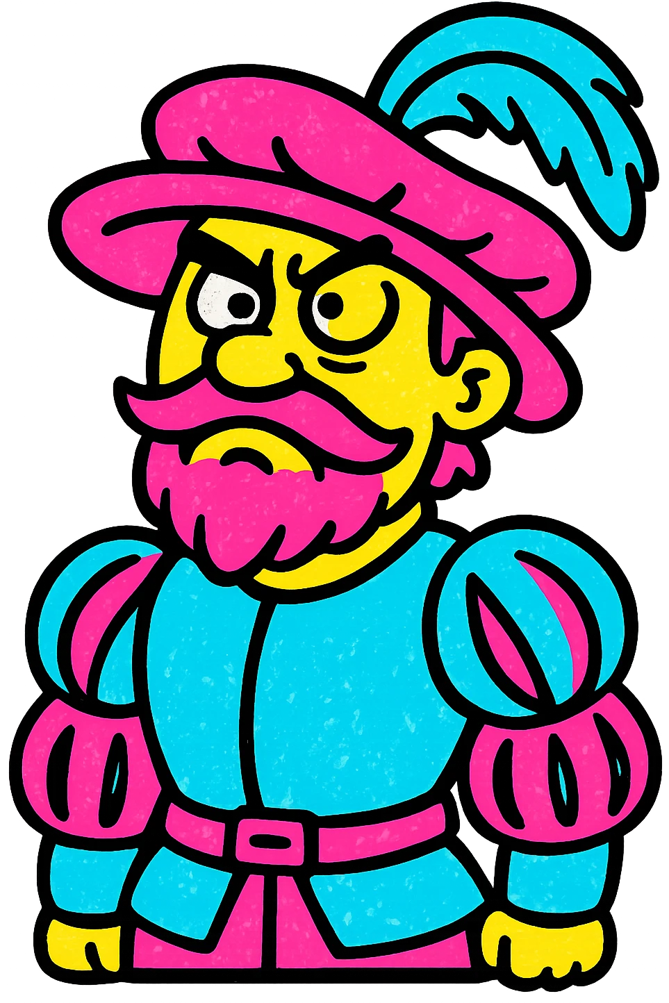 Angry Landsknecht looking up with one eyebrow raised emoji