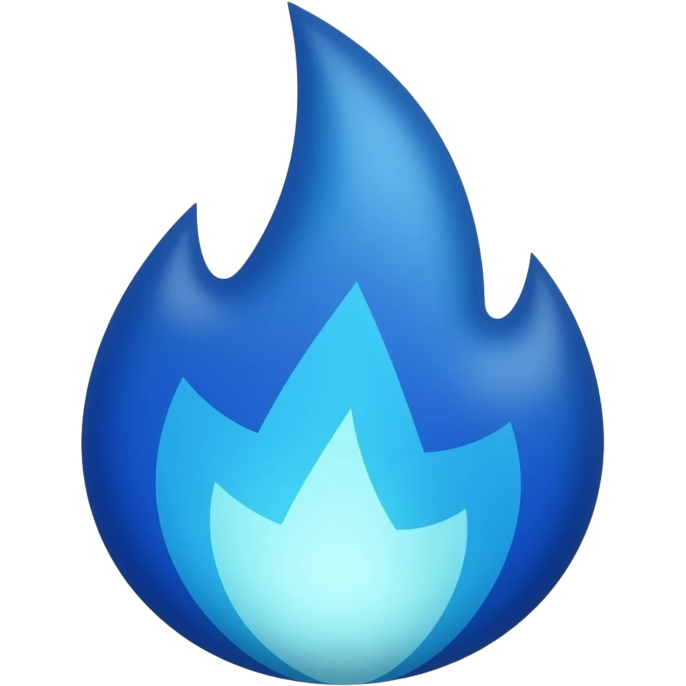 Blue fire emoji emoji